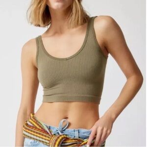 Urban Outfitters Drew Out From Under Ribbed Crop Top